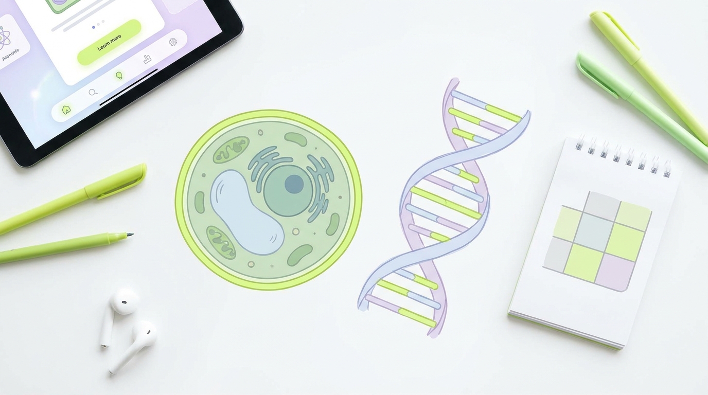 Class 12 biology syllabus and genetics diagrams on OmniTutor