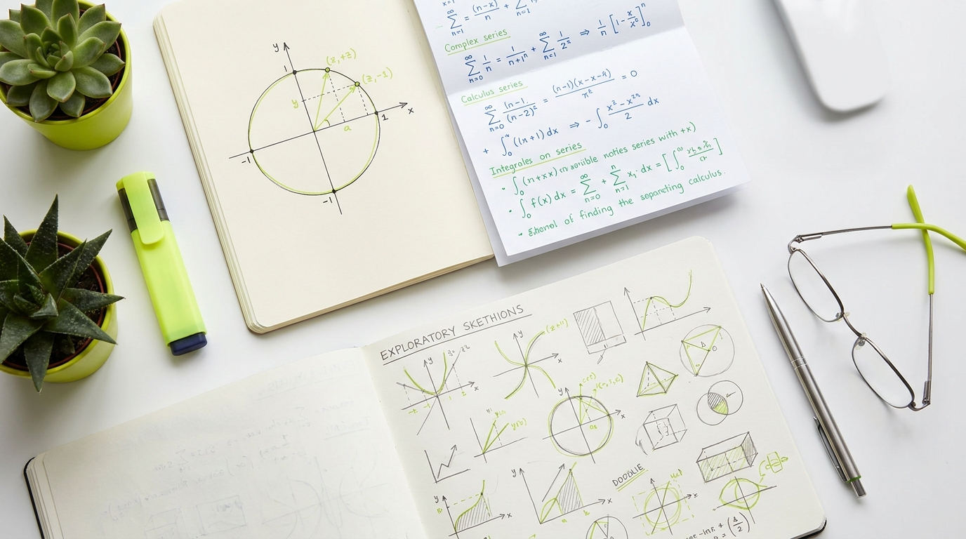 IB mathematics notes with Argand diagrams and an investigation page